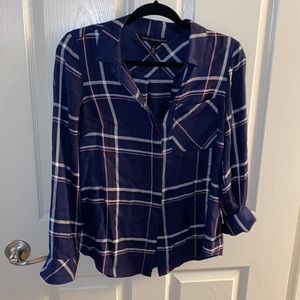 White House black market flannel plaid shirt